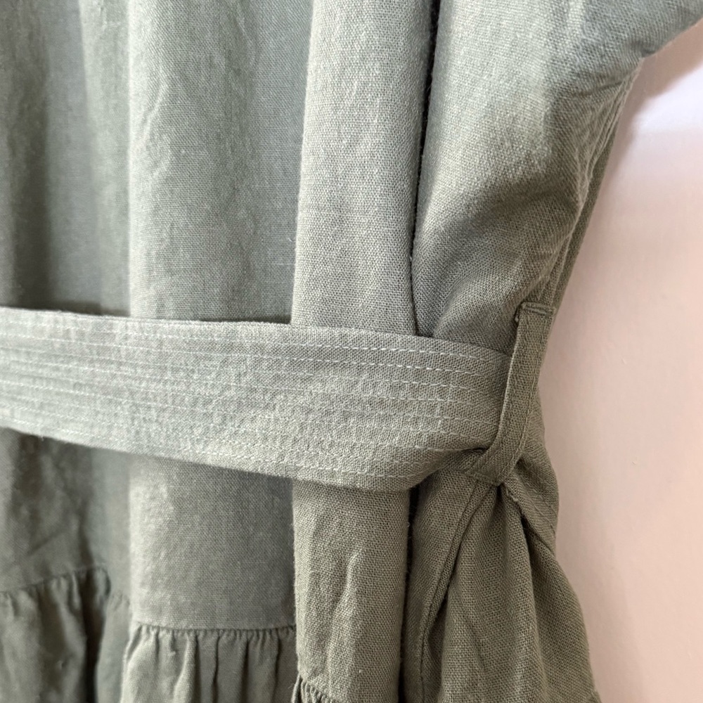 Universal Thread Olive Green Button-Front Maxi Shirt Dress - Picture 3 of 10